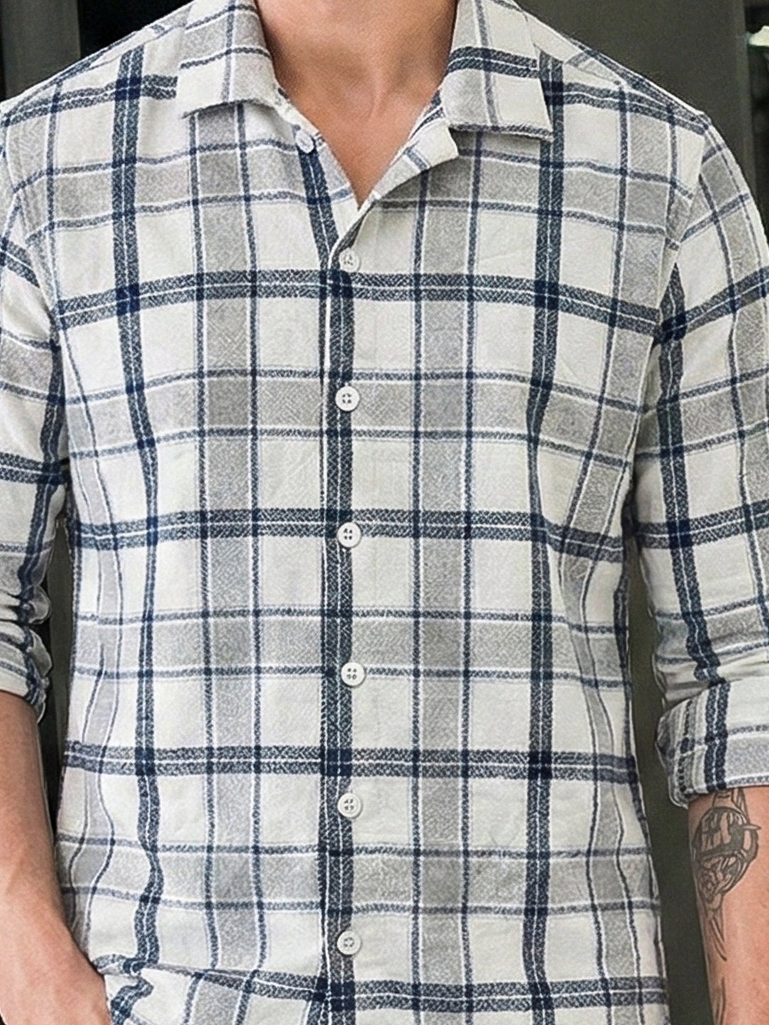 Bloom State White Check Full Sleeve Shirt