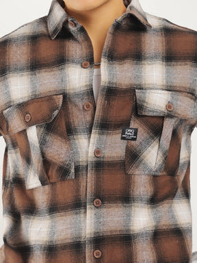 Kensington Brushed Brown Check Shirt