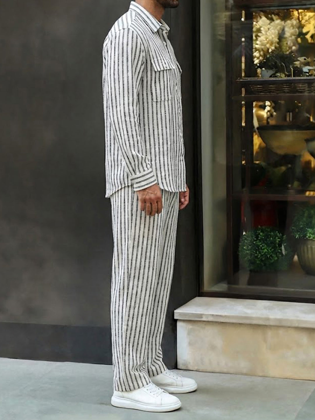 Rolls Rhythm White Stripe Co-Ord Set
