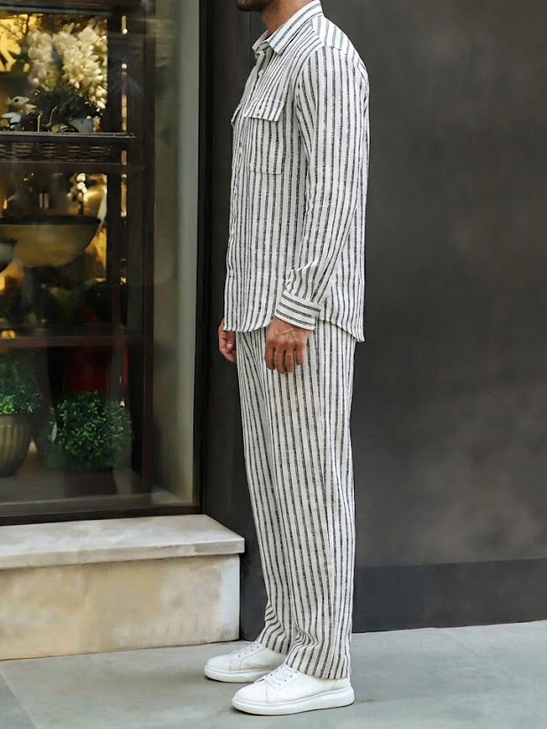 Rolls Rhythm White Stripe Co-Ord Set