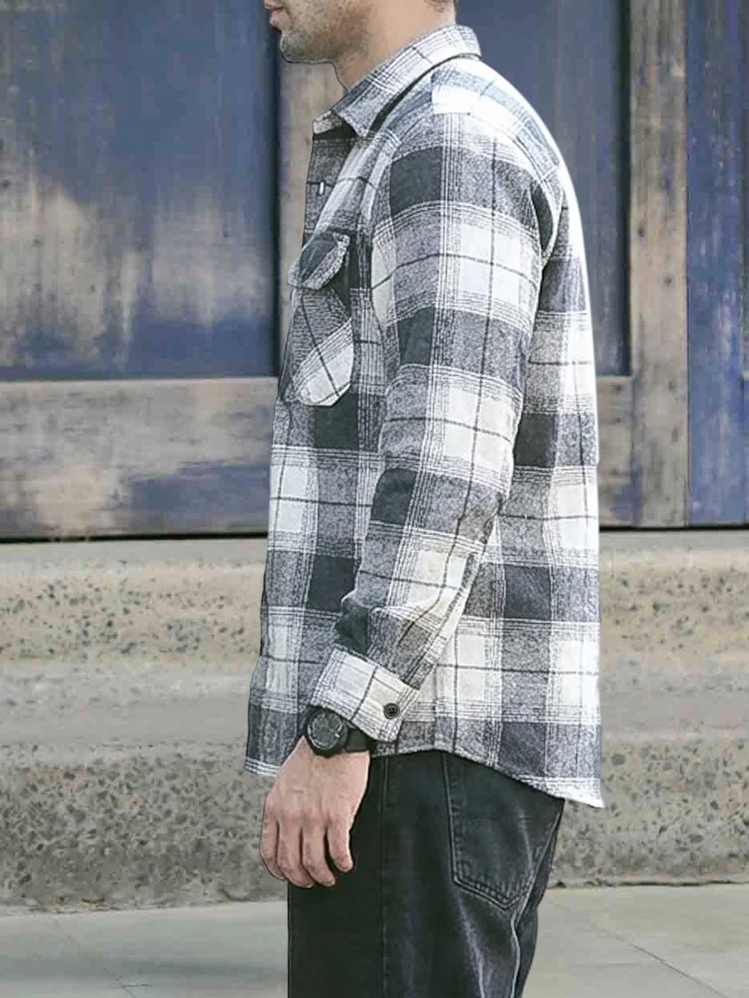 Daytona Dark Grey Check Full Sleeve Shirt