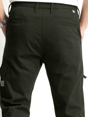 Riverside Dark Grey Cotton Pus Size Cargo