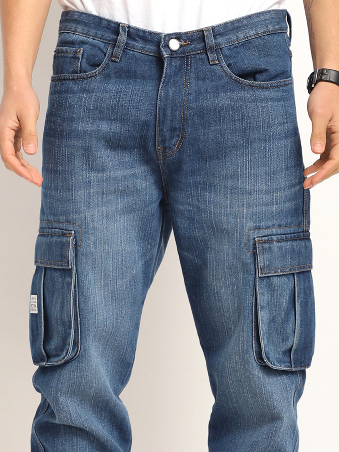 Driftwood Blue Denim Cargo