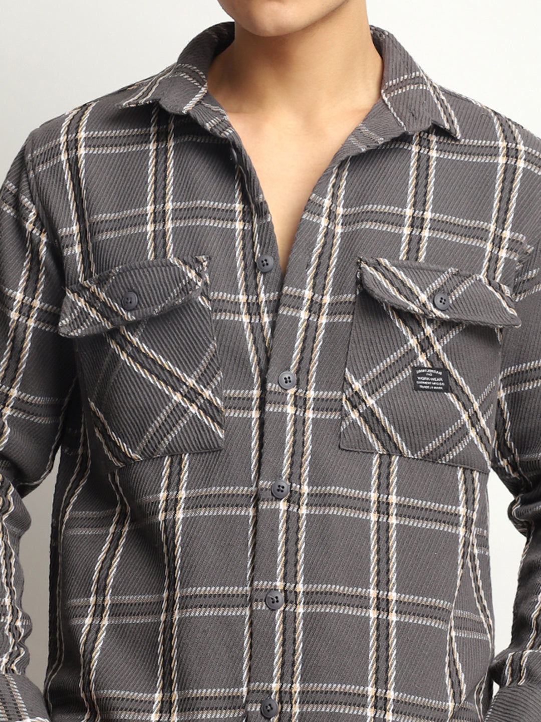 Royal Match Grey Check Full Sleeve Shirt