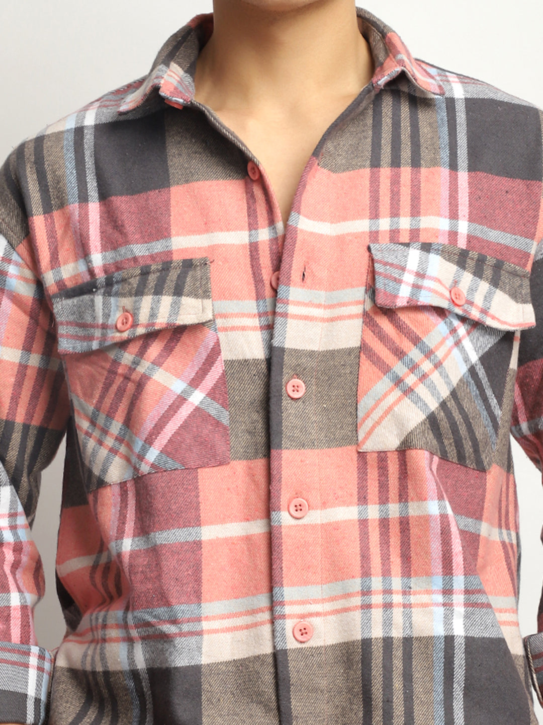 Palade Check Pink Full Sleeve Shirt