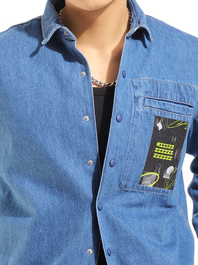 Grosvenor Garb Ocean Blue Denim Sacket