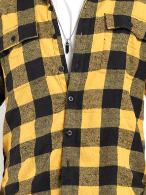 Yellow Check Flannel Shirt