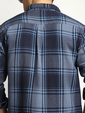 Cavendish Check Sky Blue Full Sleeve Shirt