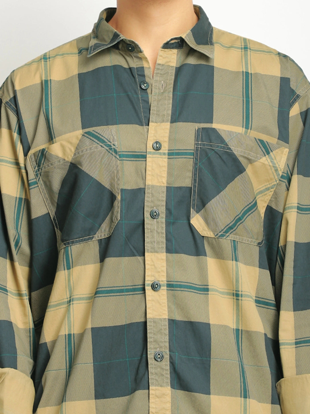 Luxe Link Washed Check Fon Full Sleeve Shirt