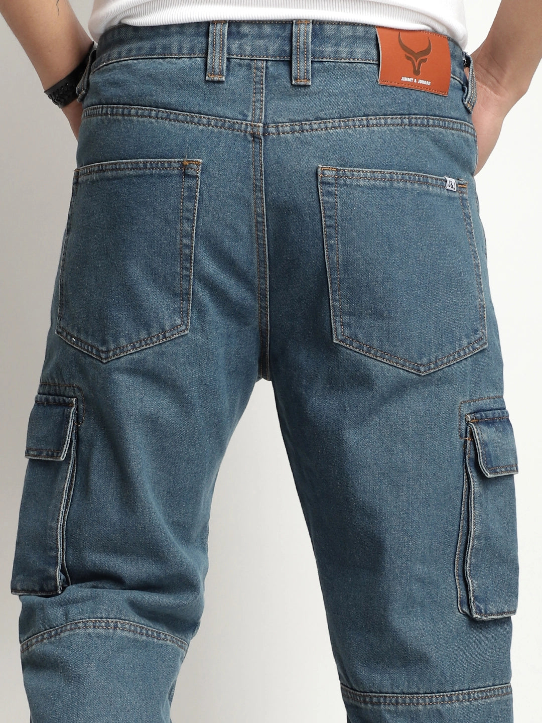 Eton Essentials Tint Blue Denim Cargo