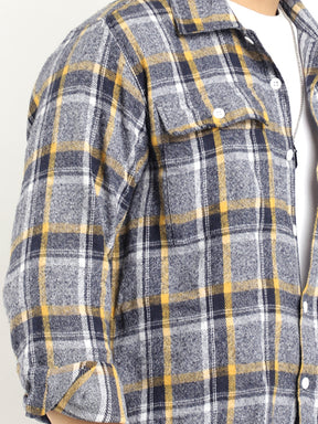 Grey Check Flannel Shirt