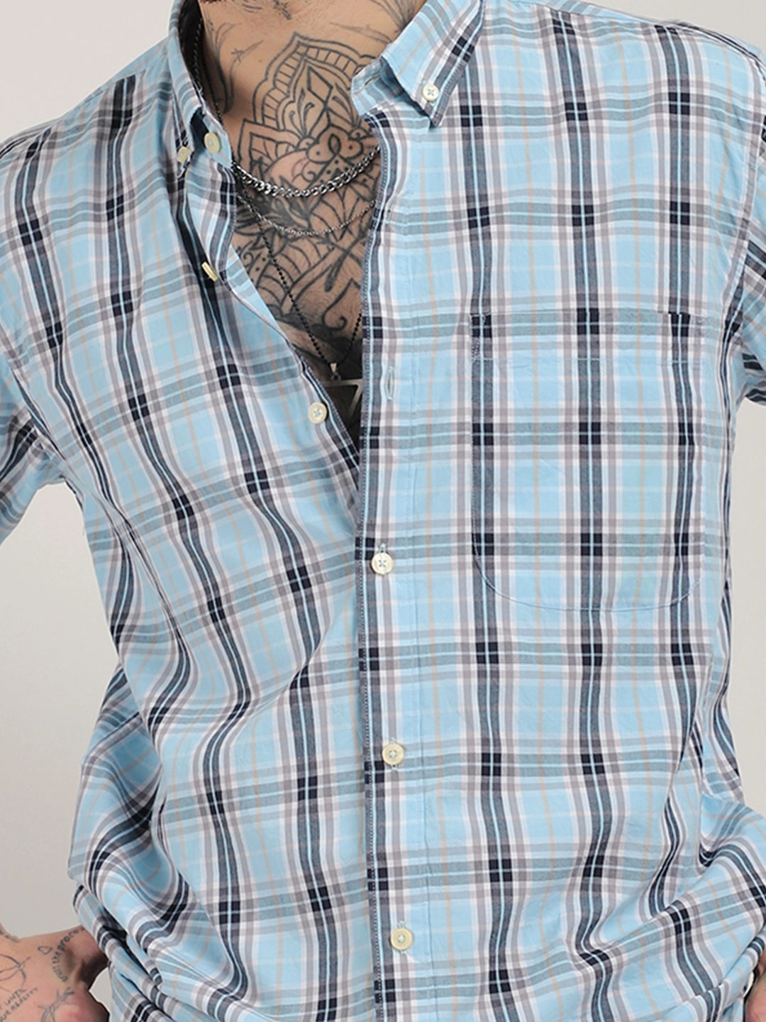 Charles Twill Sky Blue Full Sleeve Shirt