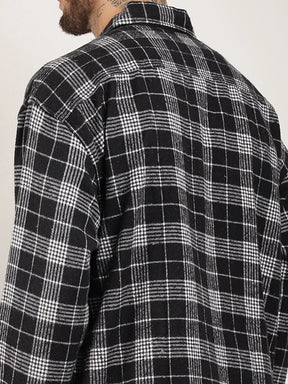 Fabric Falanel Check Black Full Sleeve Shirt