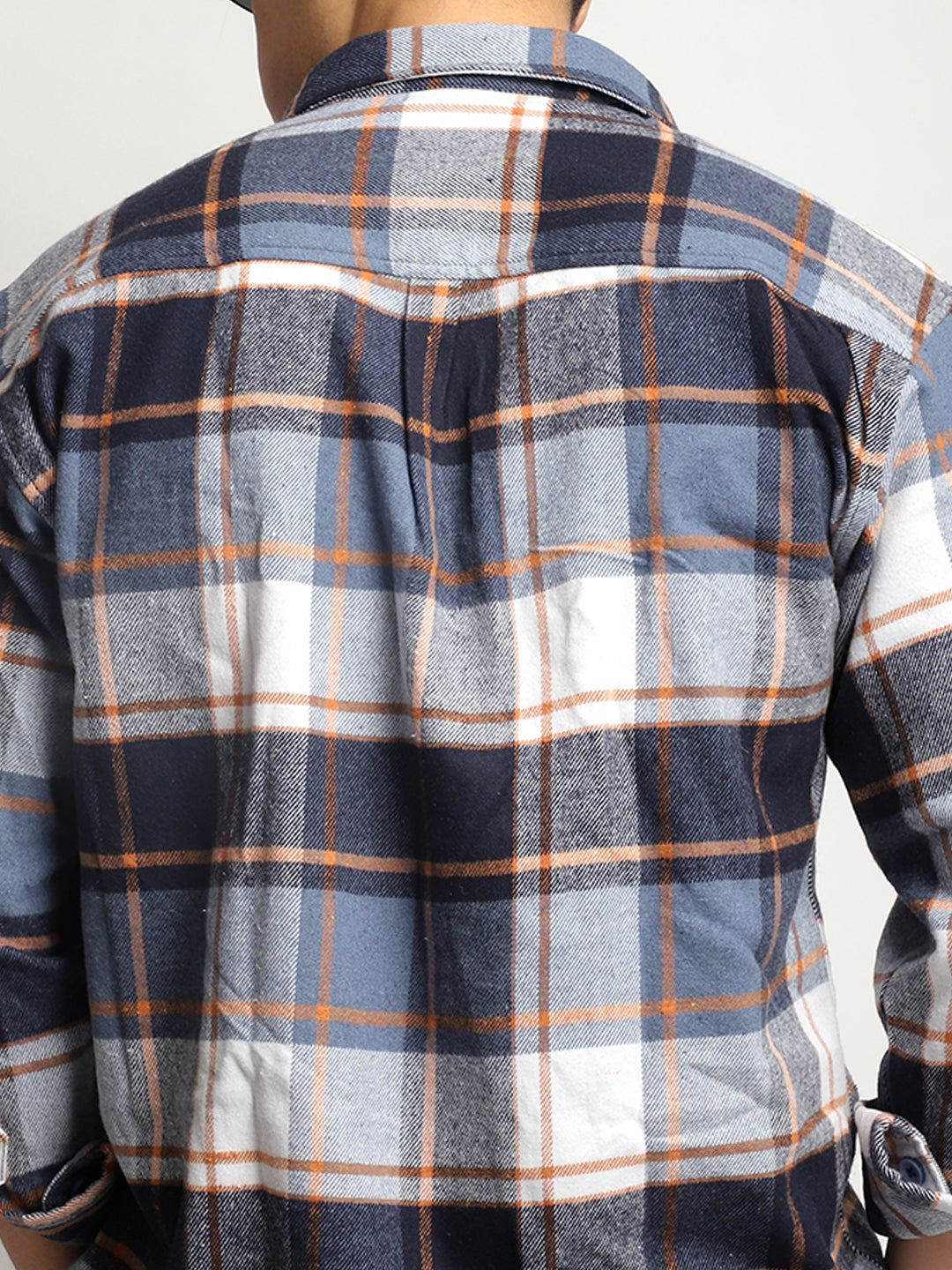 Harmony Palade Check Sky Grey Full Sleeve Shirt