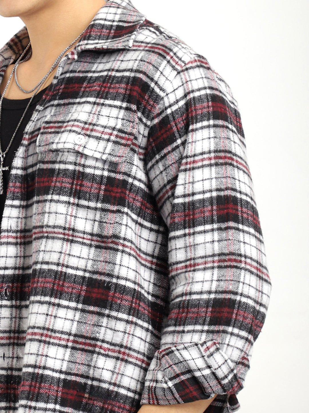 Flannel Check Shirt Men