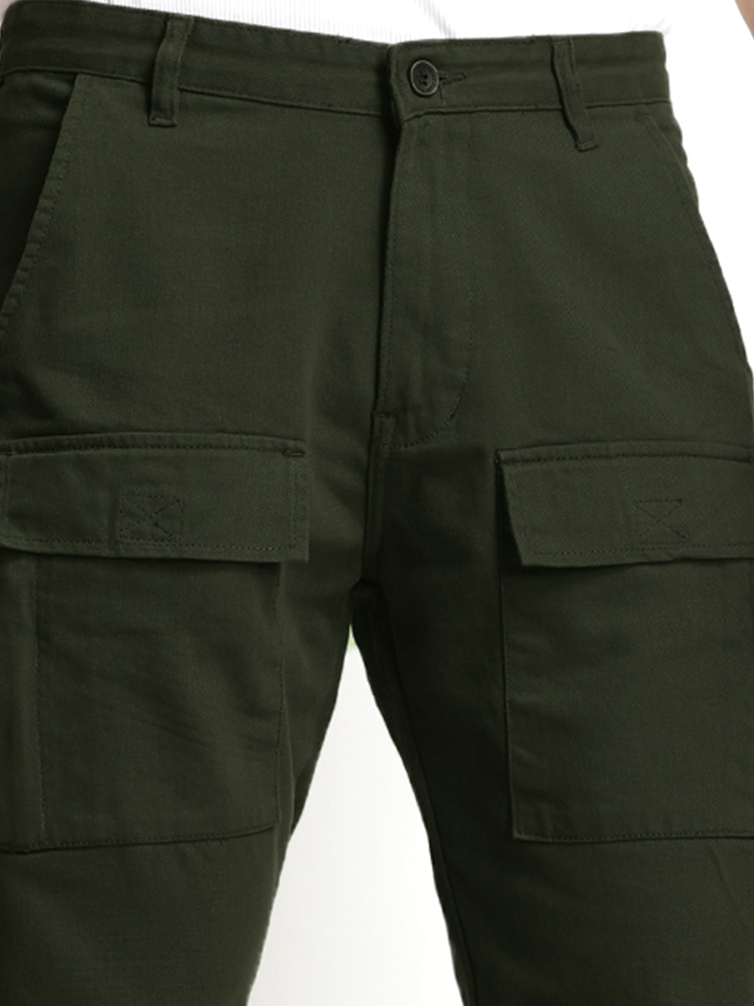 Riverside Olive Green Cotton Pus Size Cargo