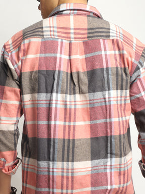 Palade Check Pink Full Sleeve Shirt