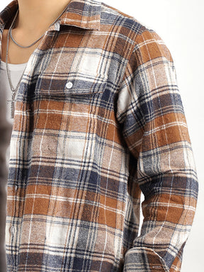 Brown Check Flannel Shirt