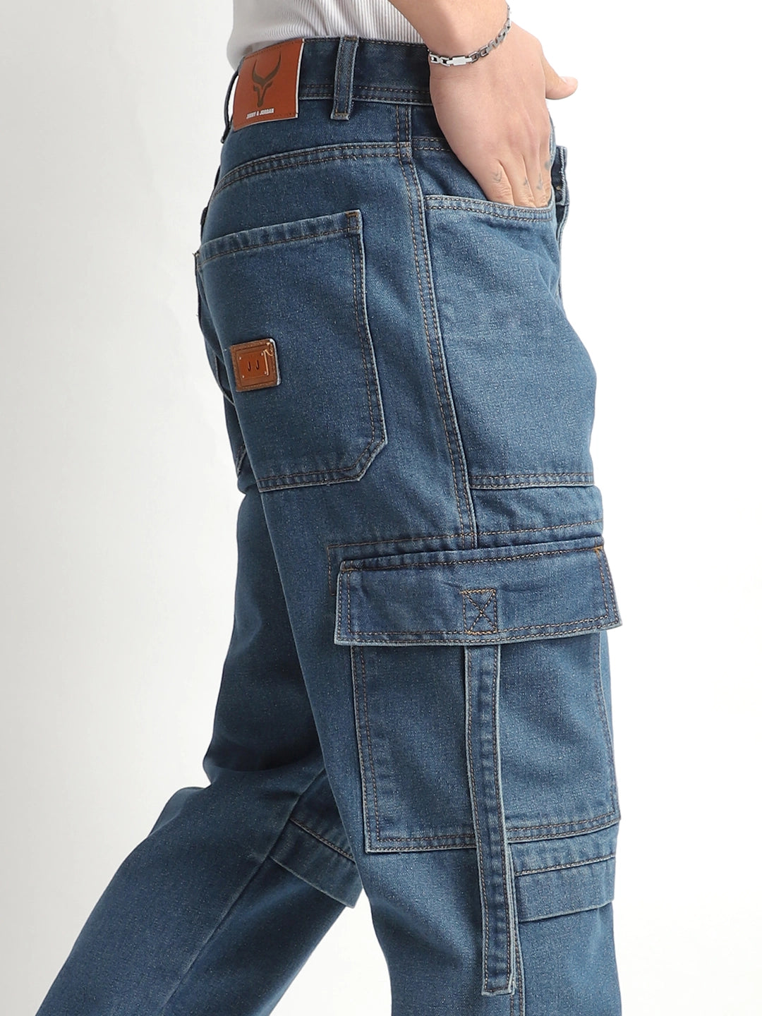 Pinnacle Threads Blue Denim Cargo