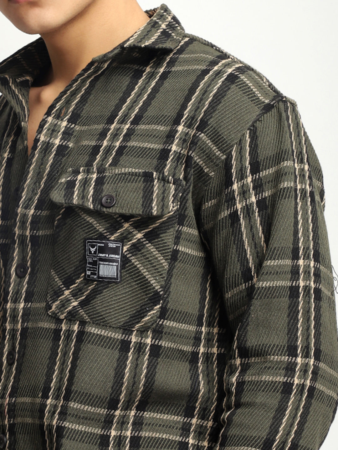 Urban Check Olive Full Sleeve Shirt