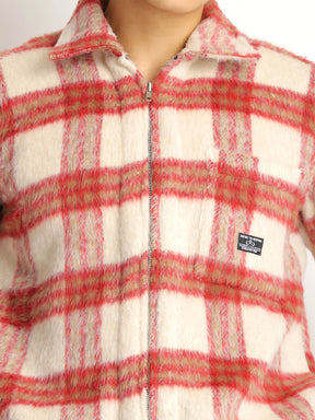 Windsor Wardrobe Red Pure Wool Check Shacket