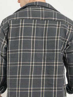 Royal Match Grey Check Full Sleeve Shirt