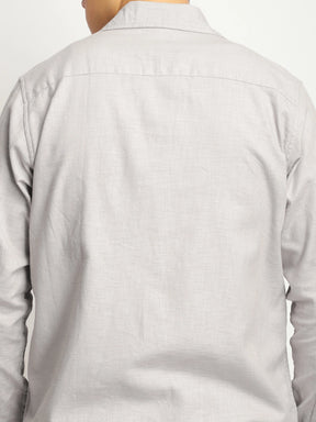 Alexei Linen Light Grey Full Sleeve Shirt