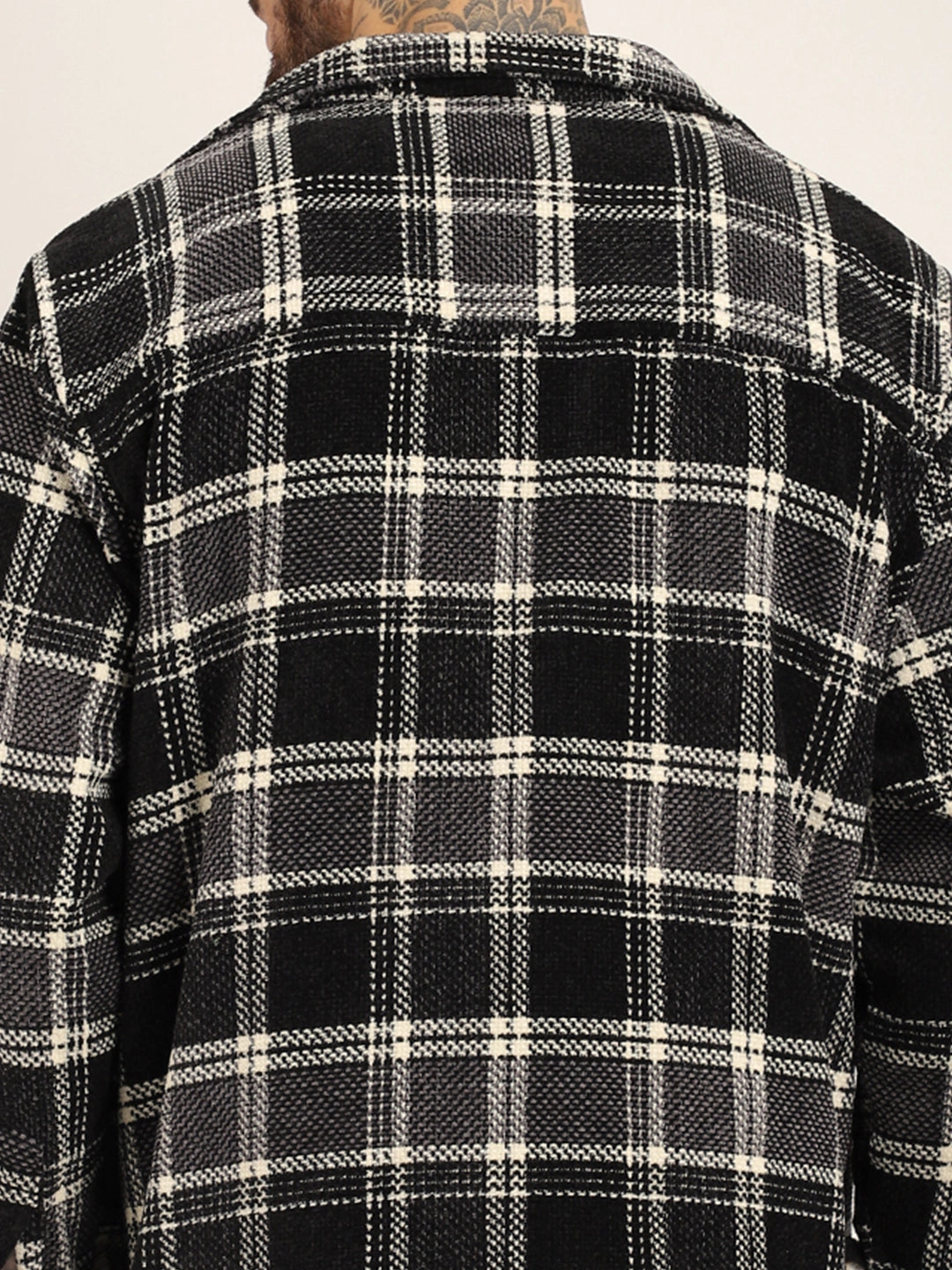Black & White Winter Velvet Shirt
