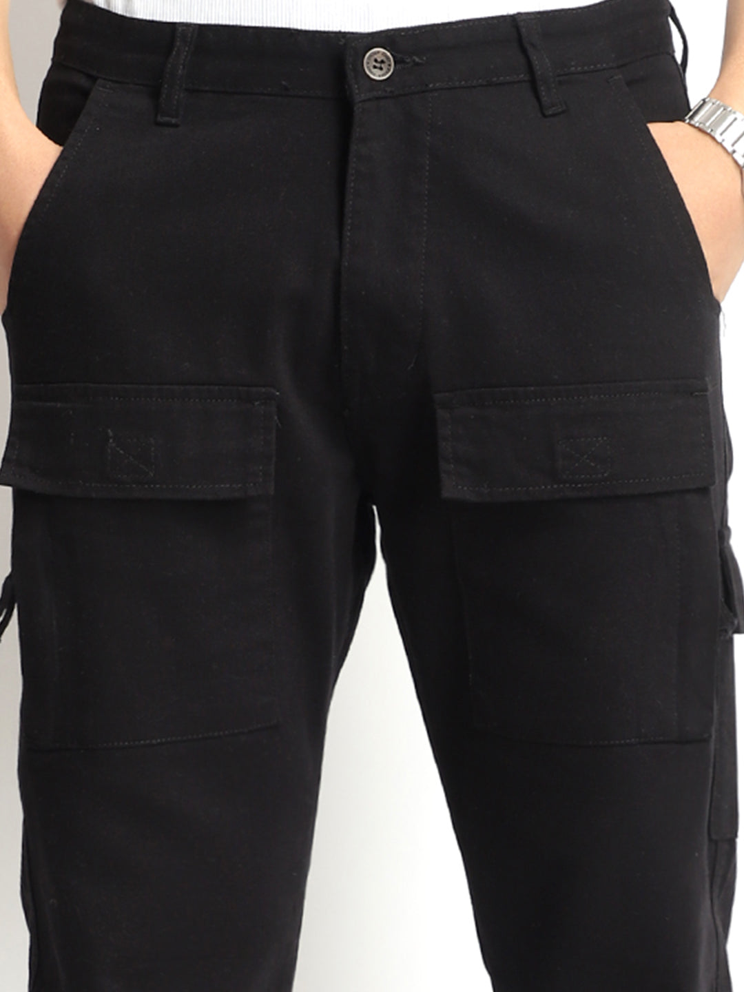 Riverside Black Cotton Pus Size Cargo