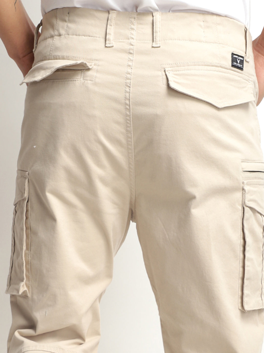 Men's Light Beige Cotton Cargo