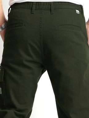 Riverside Olive Green Cotton Pus Size Cargo