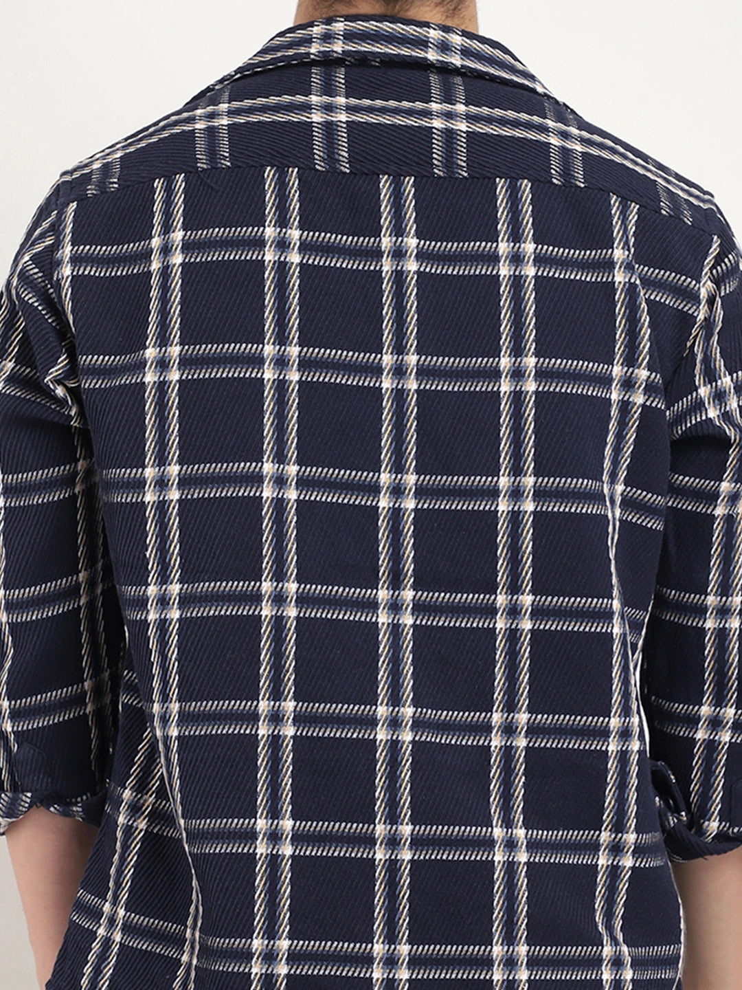 Royal Match Navy Check Full Sleeve Shirt