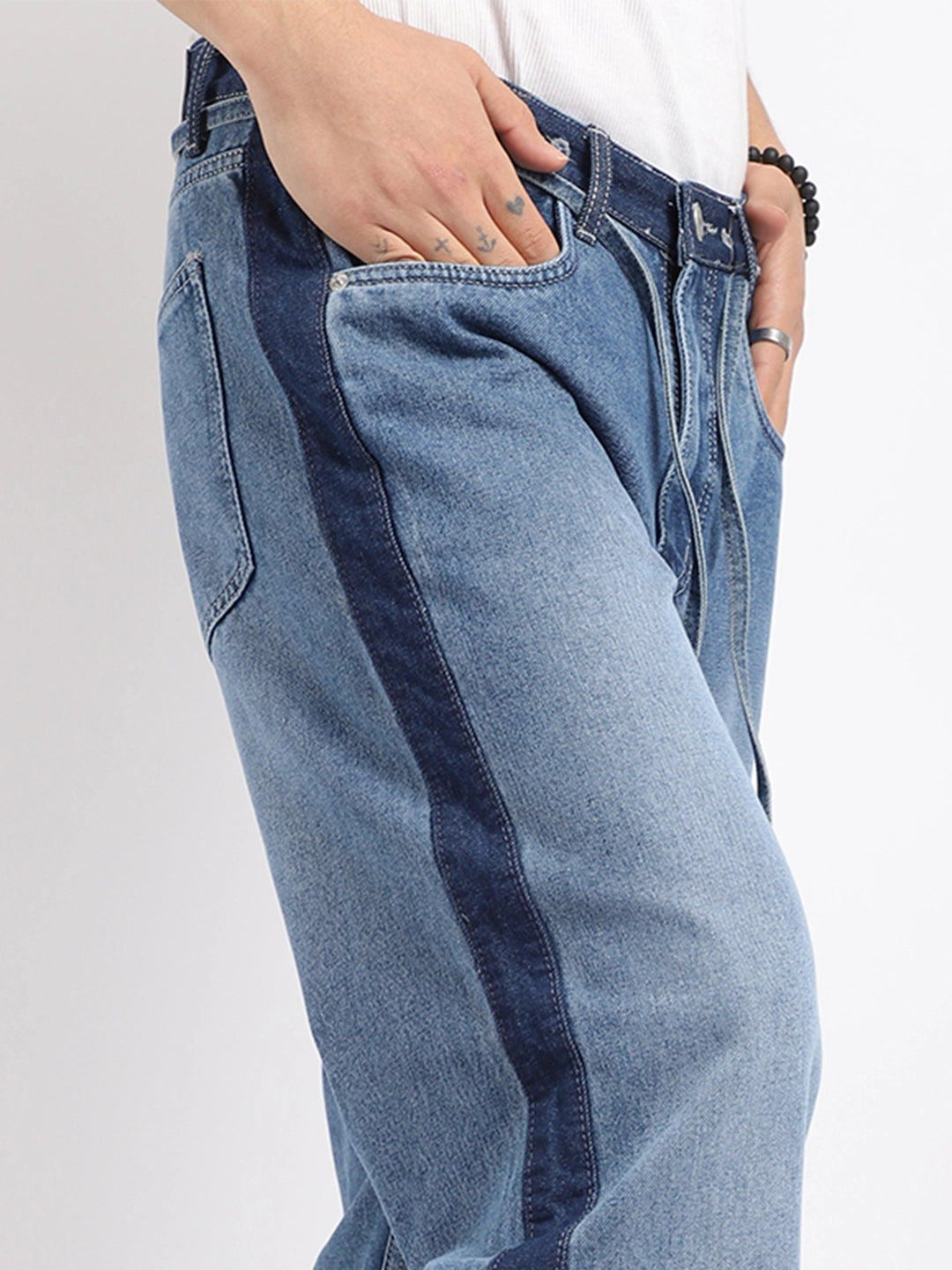 Raw Flex Blue Belt Denim Jeans