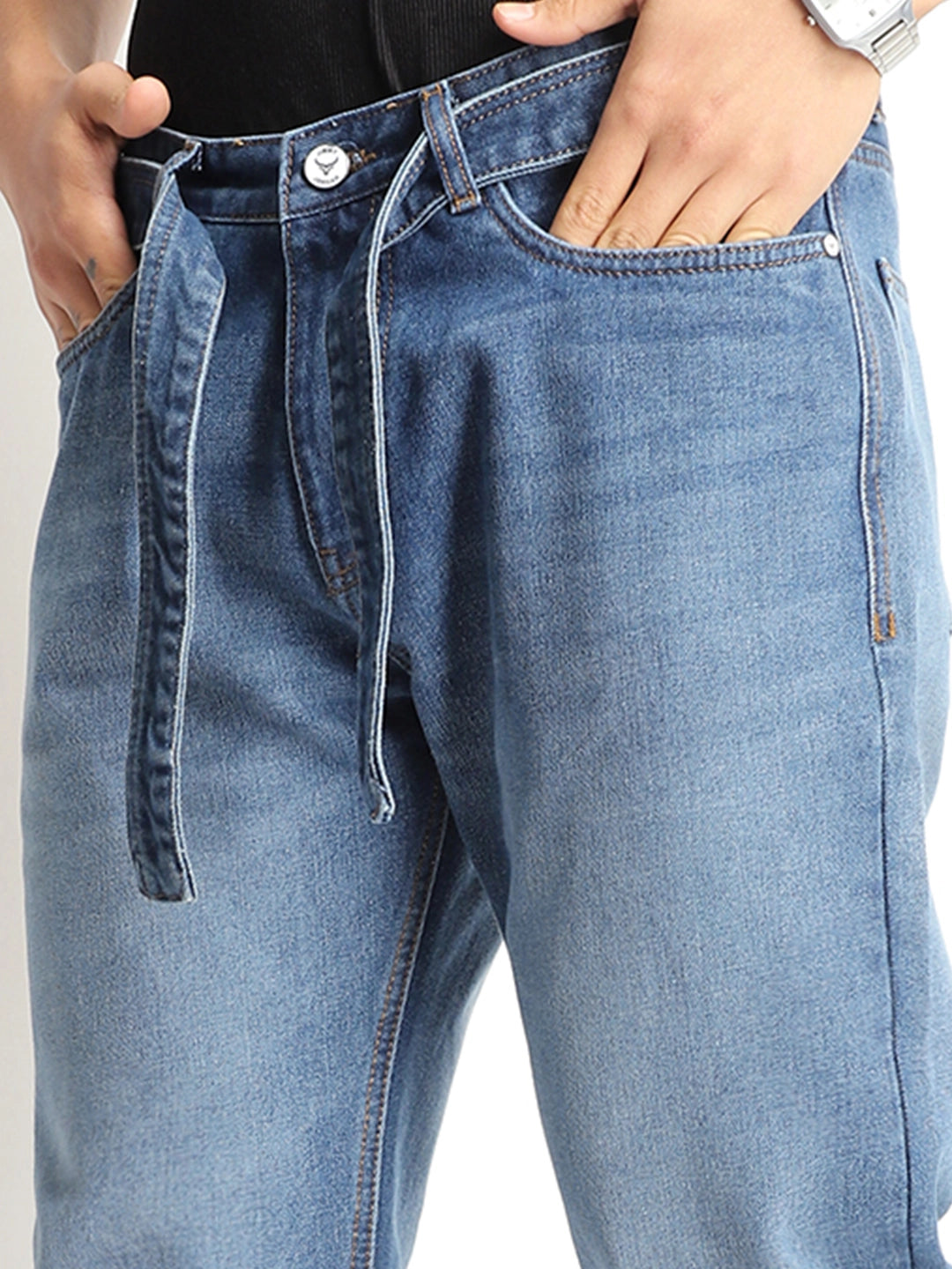 Ever stone Blue Belt Denim Jeans