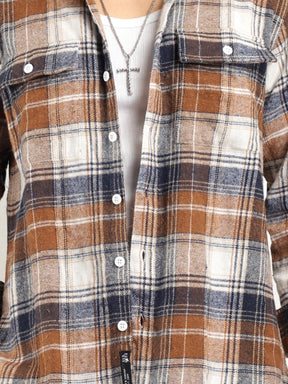 Brown Check Flannel Shirt