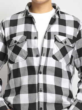 Strom Twill Checked Black Full Sleeve Shirt