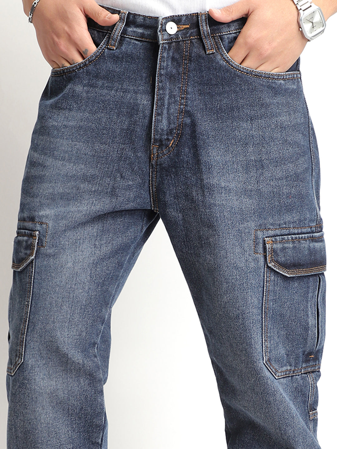 Zoom Dark Blue Denim Cargo