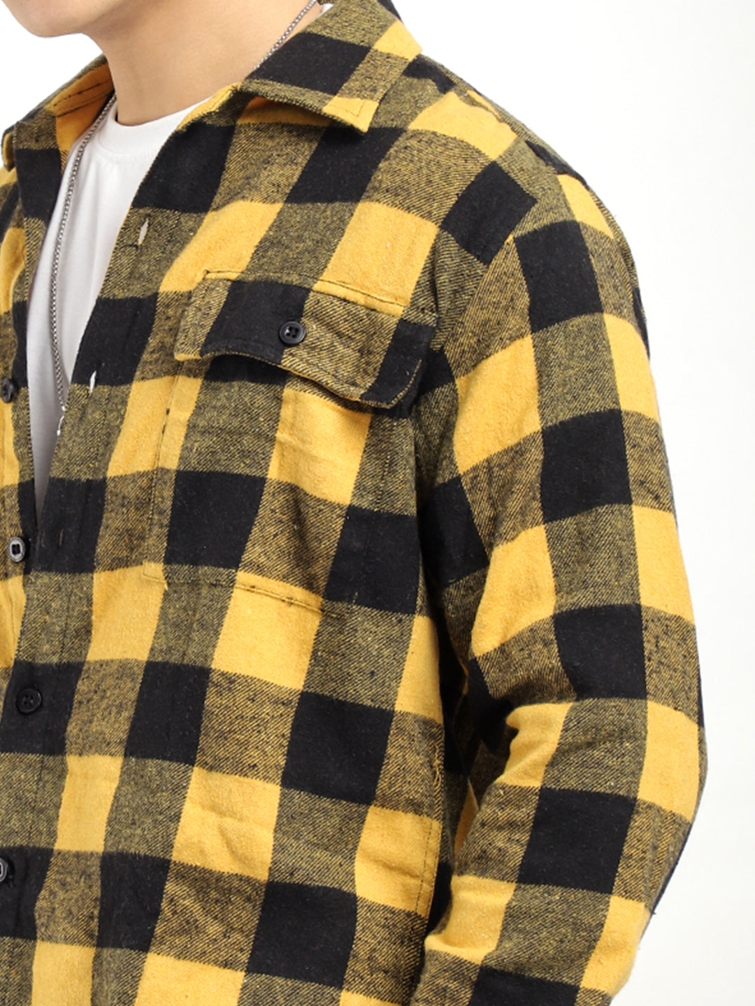 Yellow Check Flannel Shirt