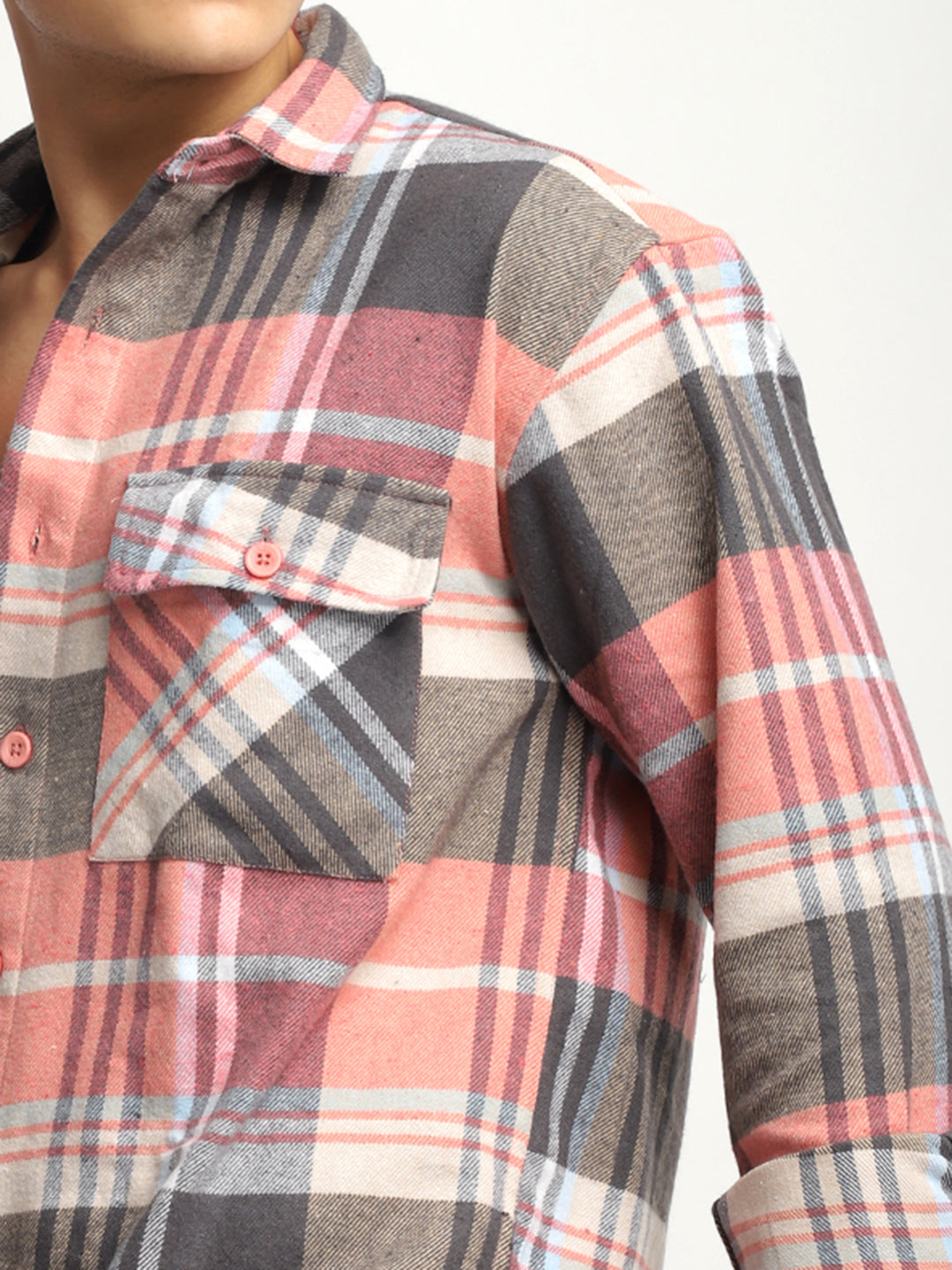 Palade Check Pink Full Sleeve Shirt