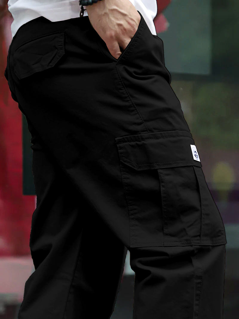 Regal Wears Black Cotton Cargo