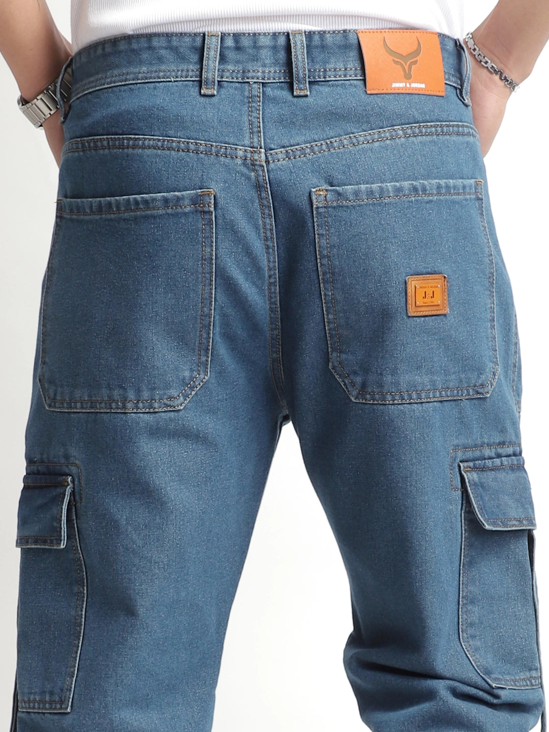 Pinnacle Threads Blue Denim Cargo