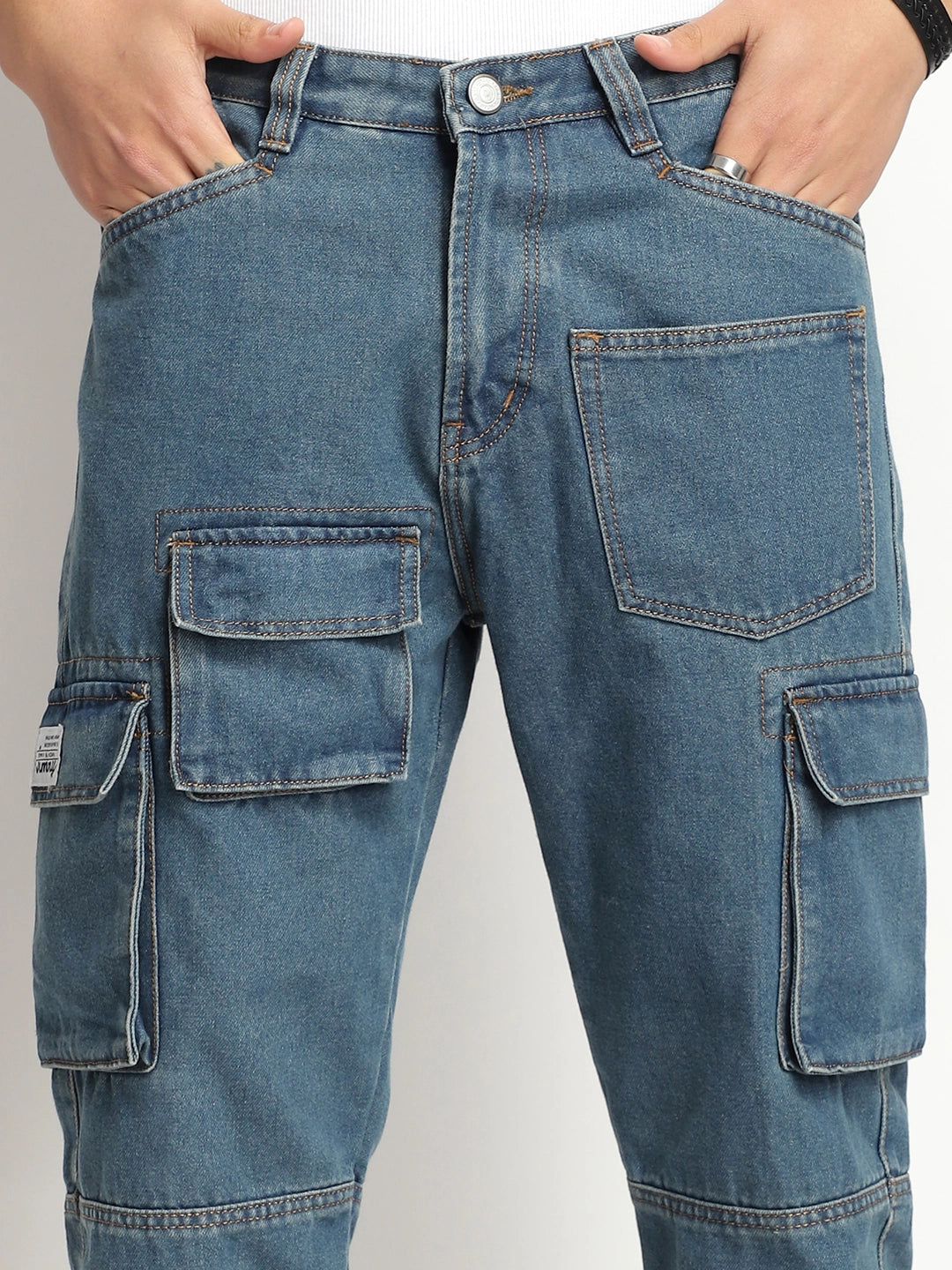 Eton Essentials Tint Blue Denim Cargo