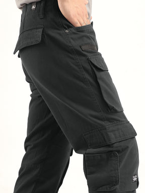 Crime Dark Grey Multi Pocket Cargo