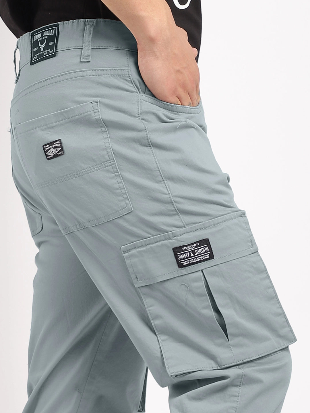 Barons Powder Blue Cotton Cargo
